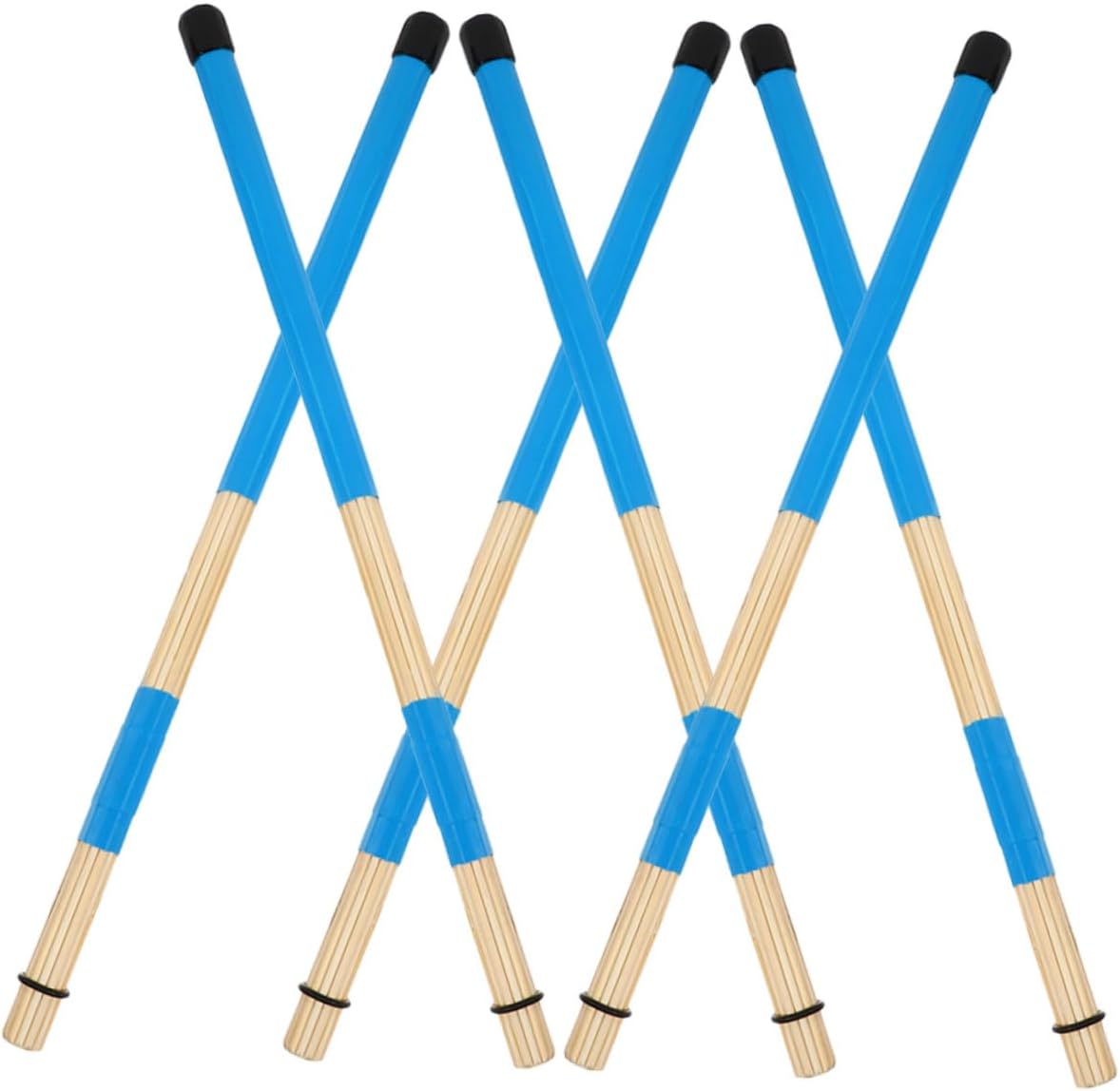 Toddmomy 3 Pairs Wooden Drum Brush Bass Drum Instrument Stick Drum Brush for Percussion Instrument Musical Instrument Accessories Percussion Stick Accessories Blue