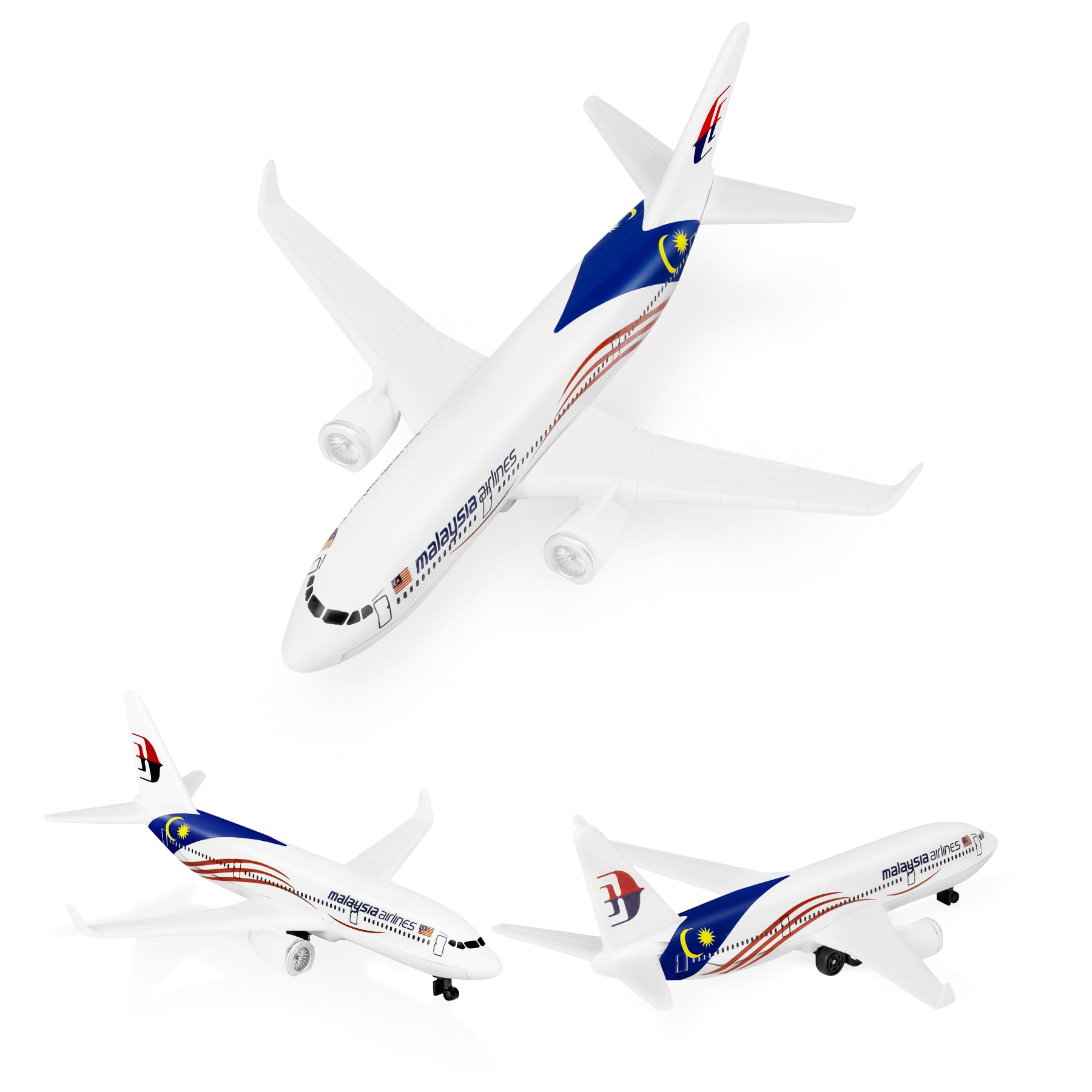 HANGOU Model Airplane American Malaysia Plane Model Plane Airplane for Collection & Gifts, White, 14.81 centimeters - Image 3