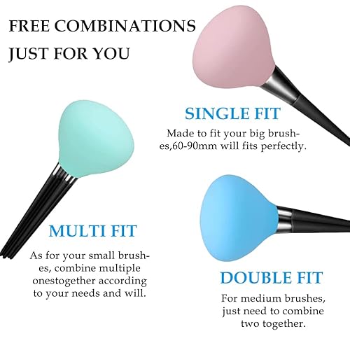 Miniatura 4 de Zerone Estuche organizador de brochas de maquillaje de silicona, soportes reutilizables para viajes, protector de brochas para amantes del