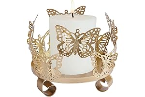 SUPERFINDINGS Decorative Iron Butterfly Candle Holder