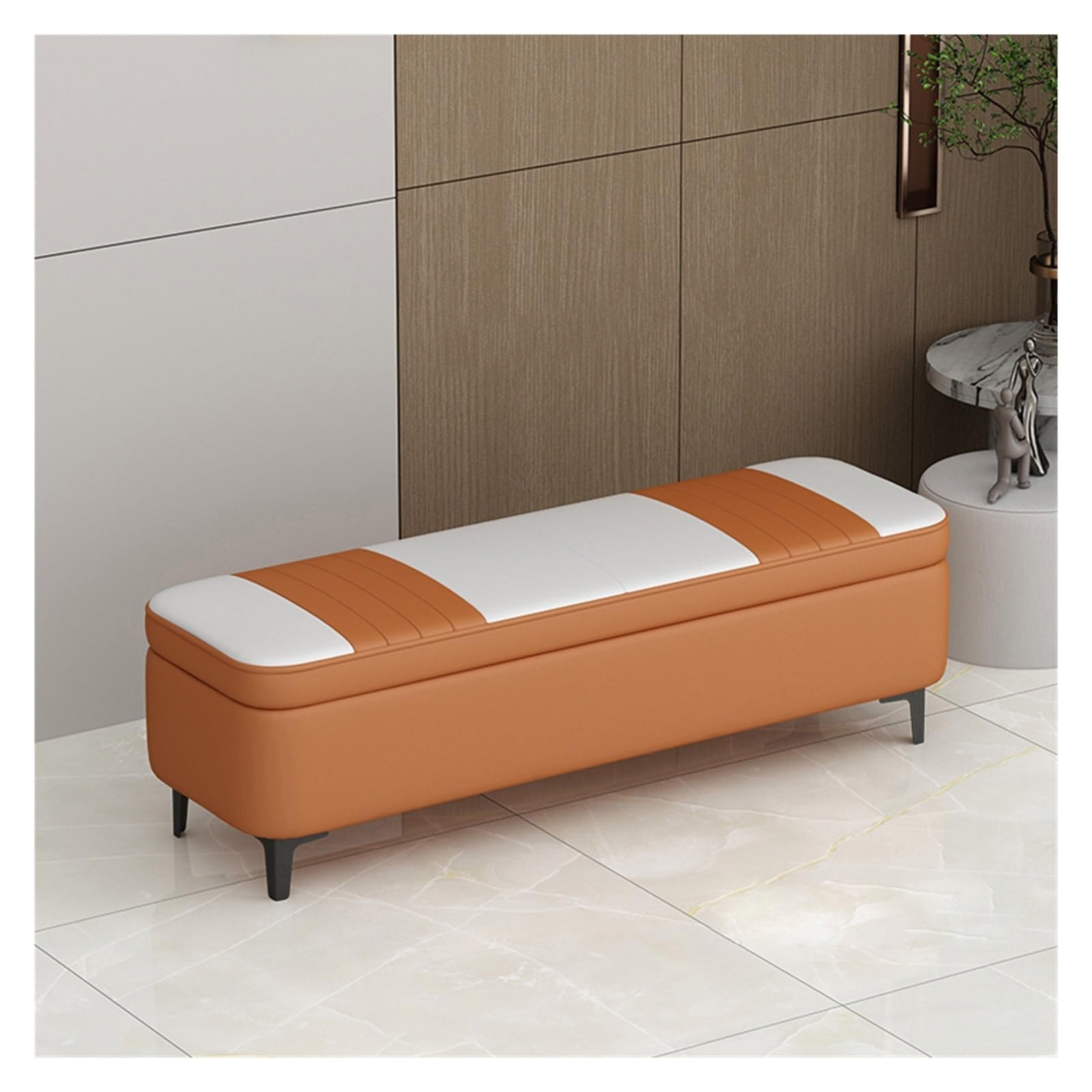 Foot Stool For Bed Storage Ottoman Bench, Storage Bench with metals Legs, Storage Bench for Bedroom End of Bed Bench Foot of Bed Bench Entryway Bench Bed Step Stools For High Beds(A,150*40*40cm)