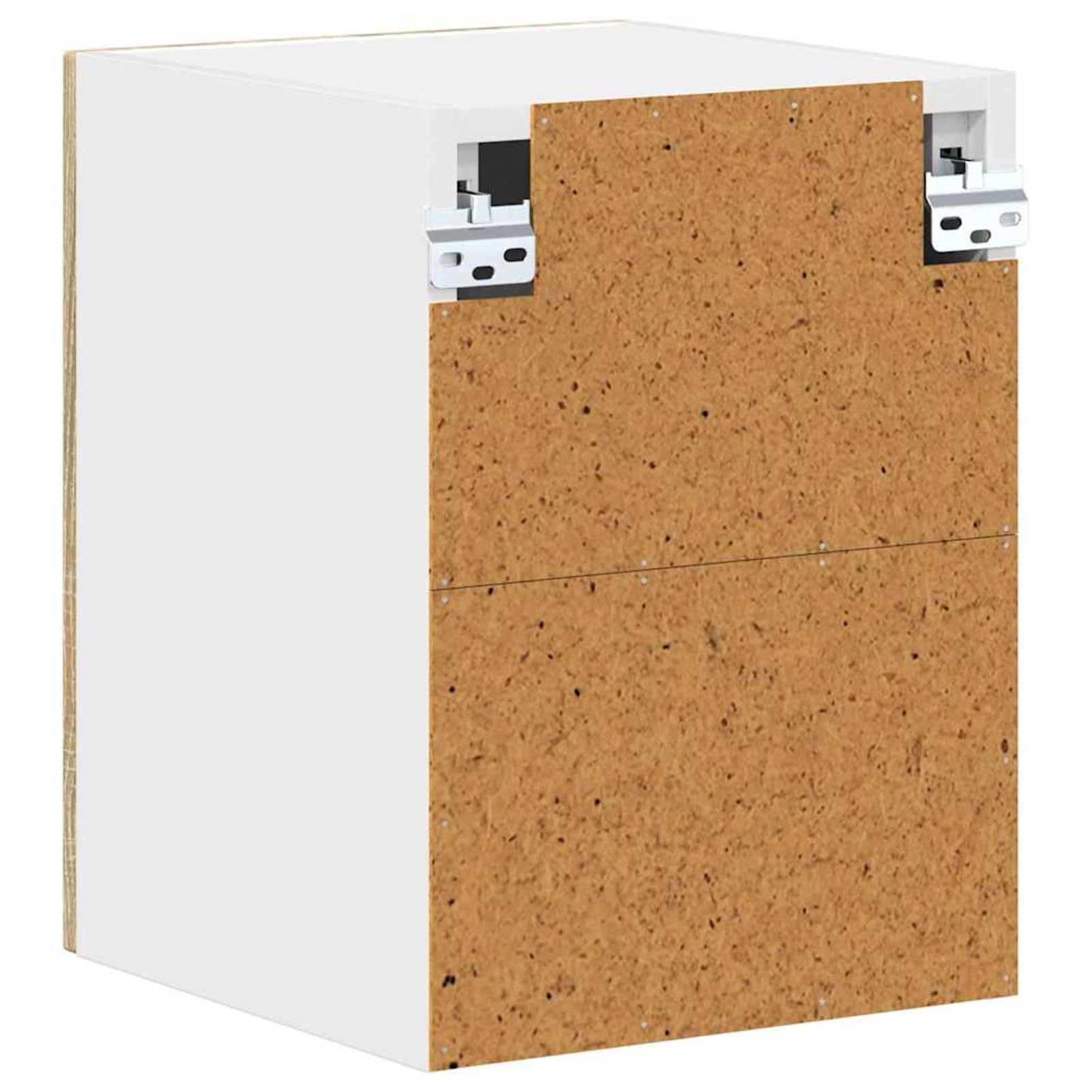 Homgoday Weiße Wandküche mit Regalbrettern & Metallgriffen - Stauraum für Küche & Gewürze Model884498