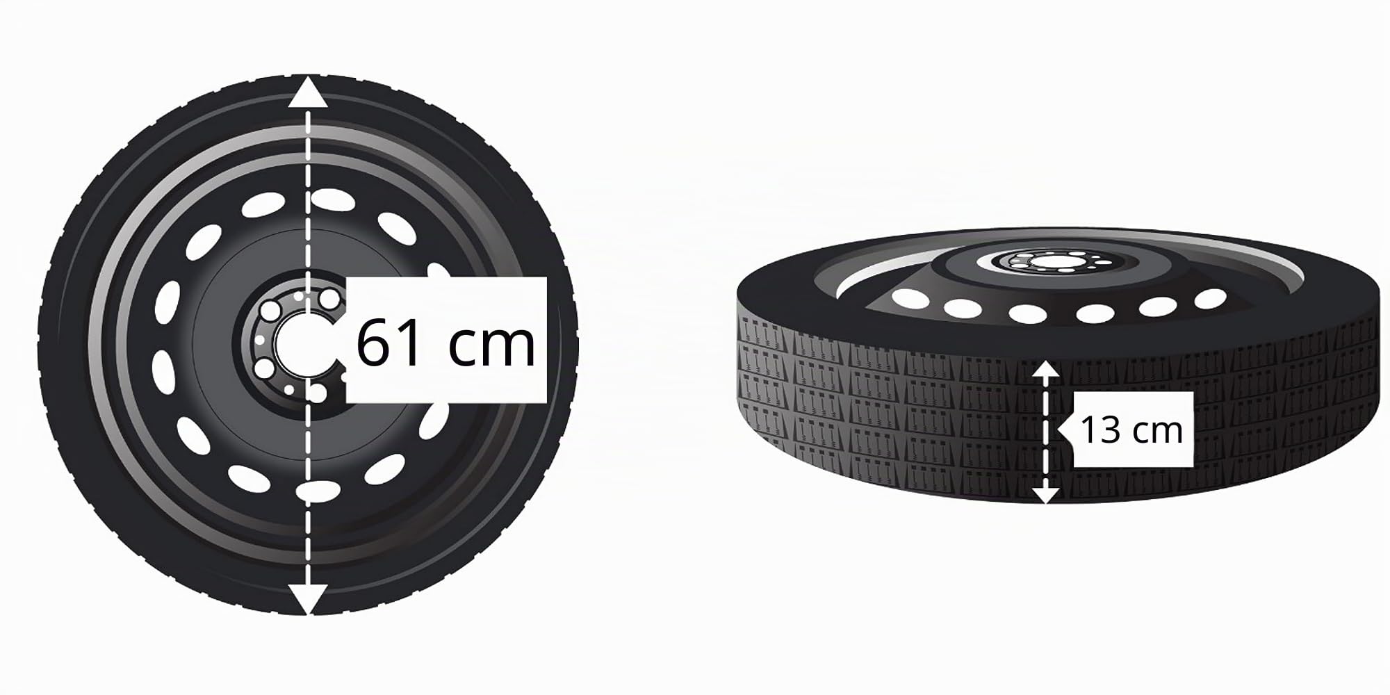 Rueda de repuesto de 17" compatible con Toyota Auris COROLLA con gato, llave, bolsa y tornillos de fijación
