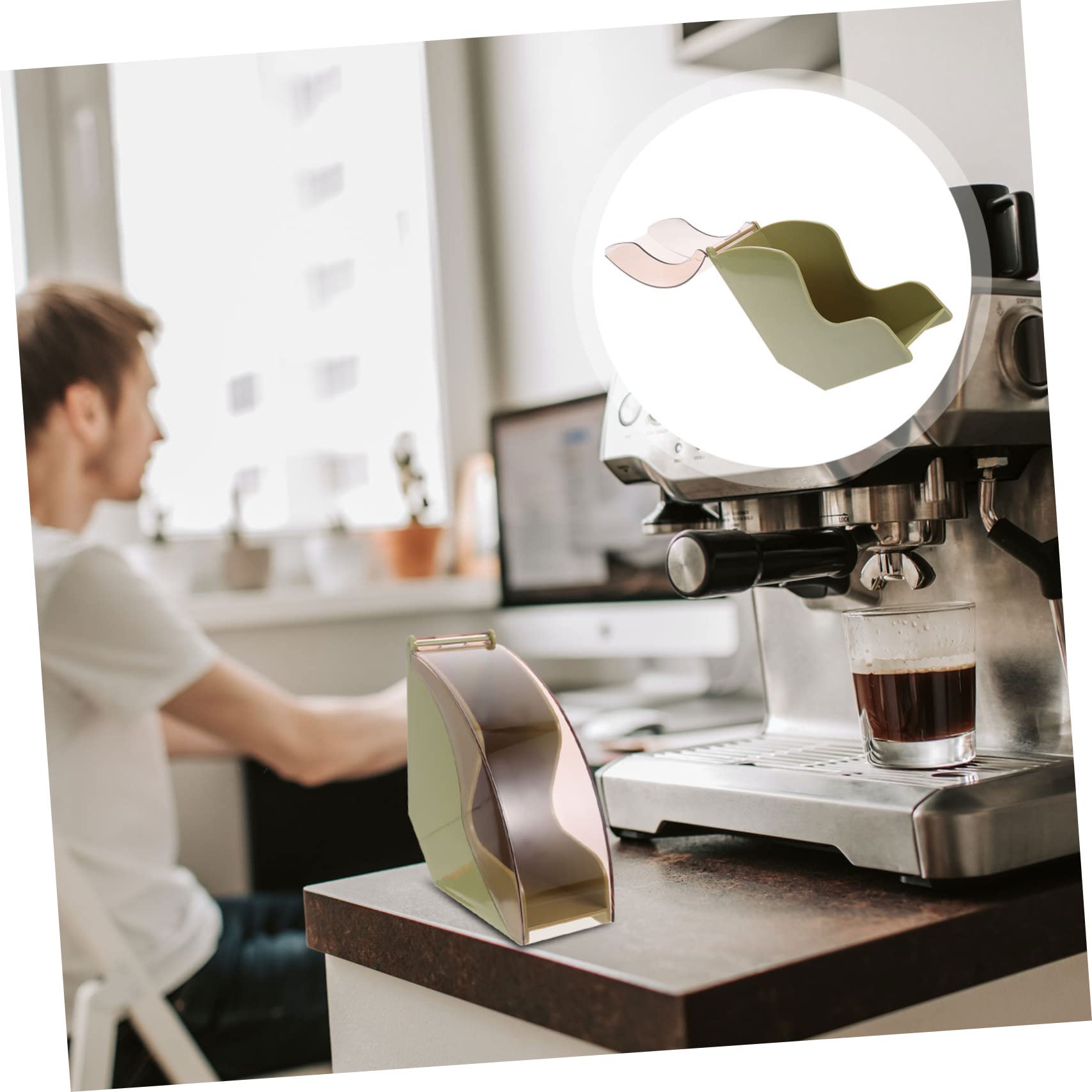 LABRIMP 1 Pieza Caja de Almacenamiento para Filtros de Café de Plástico Reutilizable para Filtros de Café Soporte Decorativo y Funcional para Hogar y Oficina