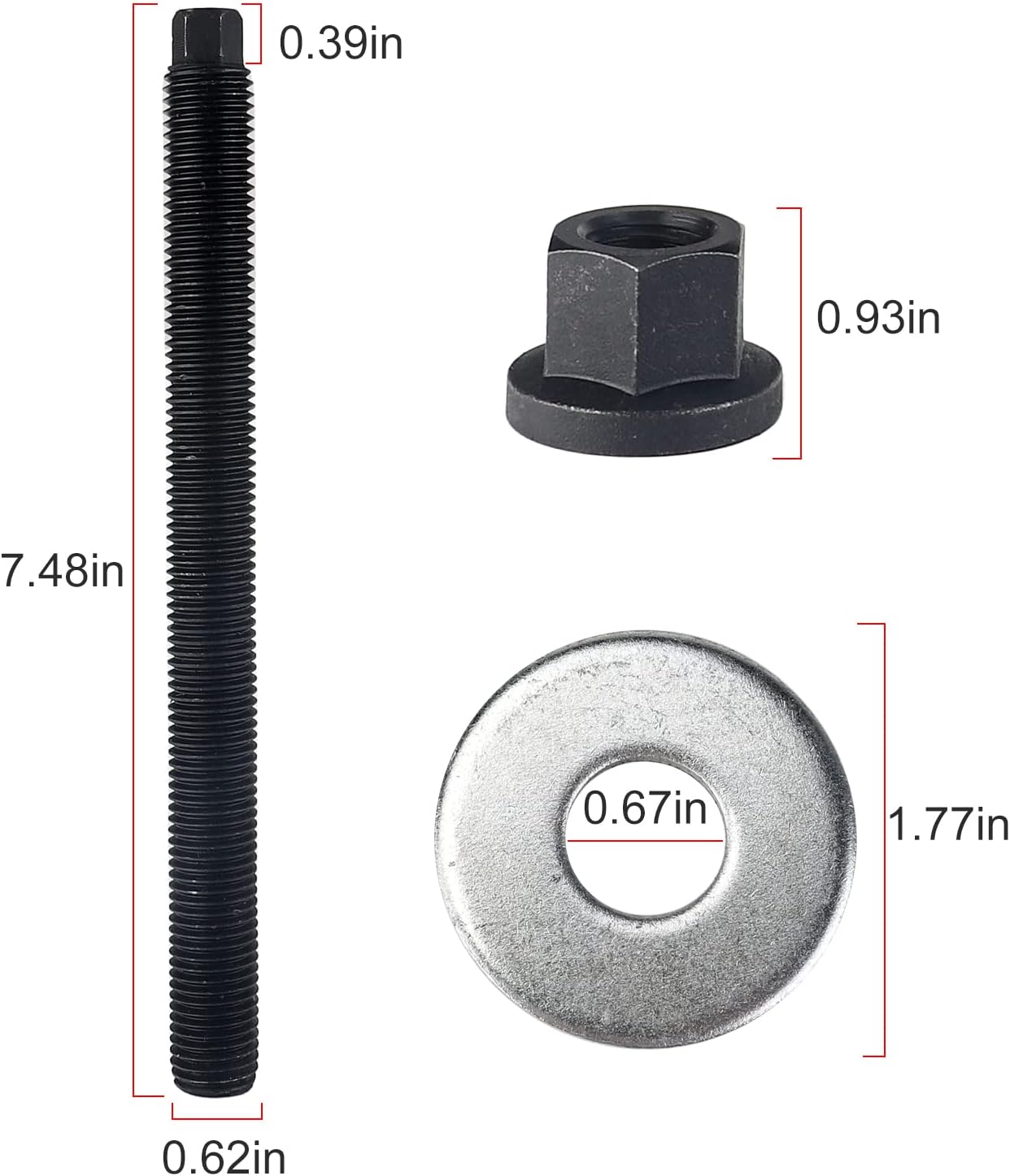 3mirrors Harmonic Balancer Installer Crank Compatible with GM 1997-Up LS Engines, Crankshaft Installation Crank Pulley Installer w/Thrust Bearing w/Lifting Hook