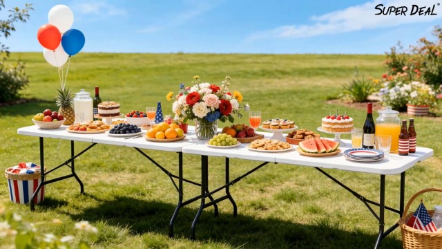 Amazon.com : SUPER DEAL 33 Inch Folding Card Table, Indoor Outdoor