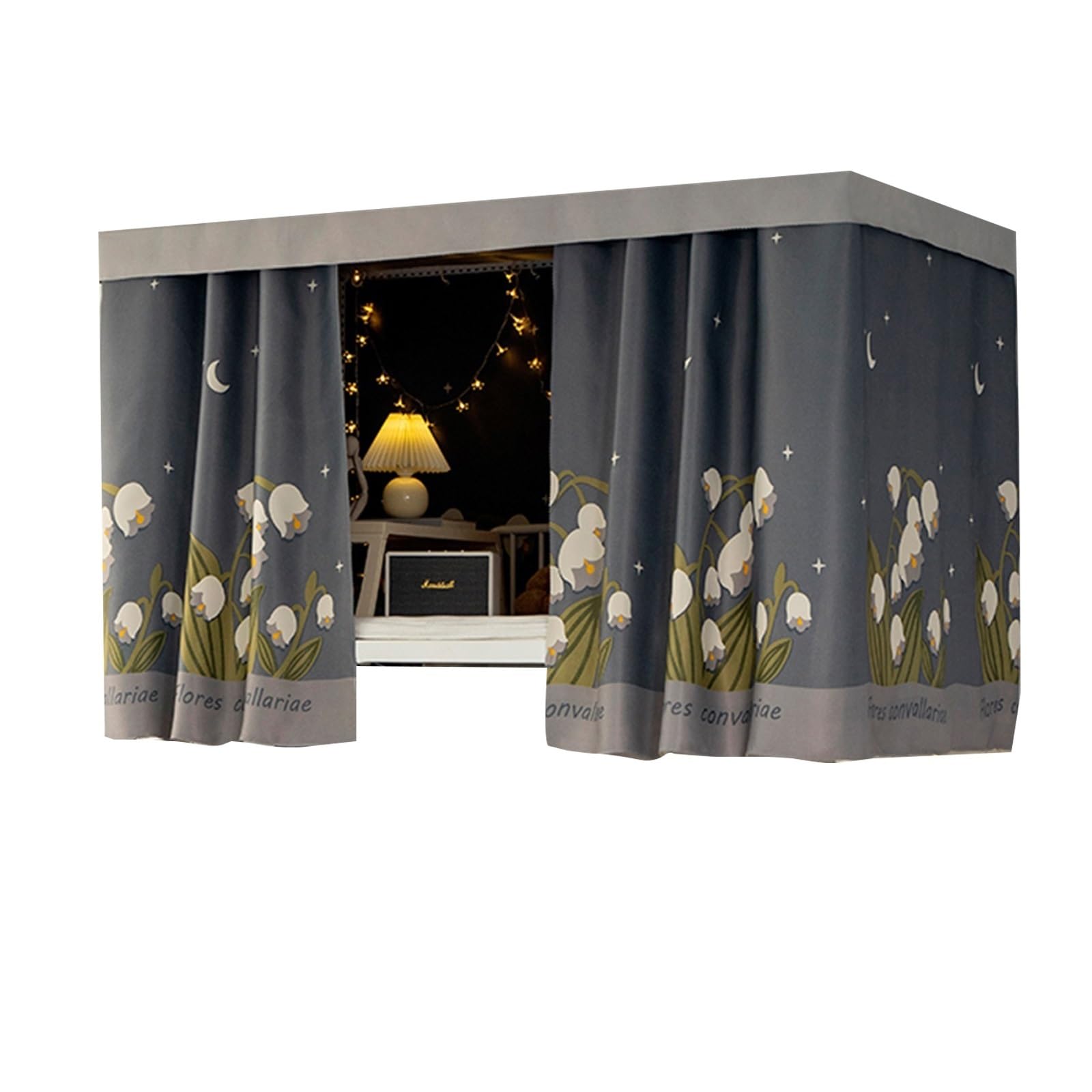 Rimuovibili Baldacchino for Letto for Dormitorio, Tenda Oscurante Con Baldacchino for Parte Superiore Prova Di Polvere Tenda(Curtain*3,1.2m,F)