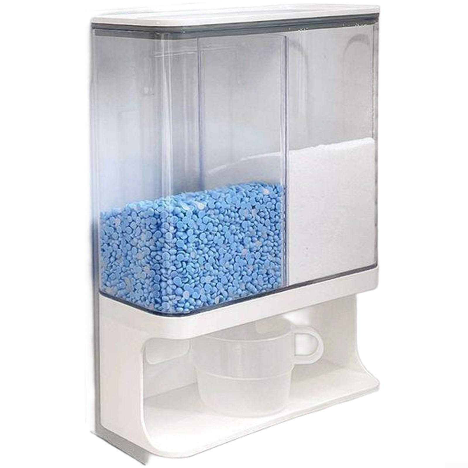Boîte de rangement murale lessive et distributeur dosettes étanche