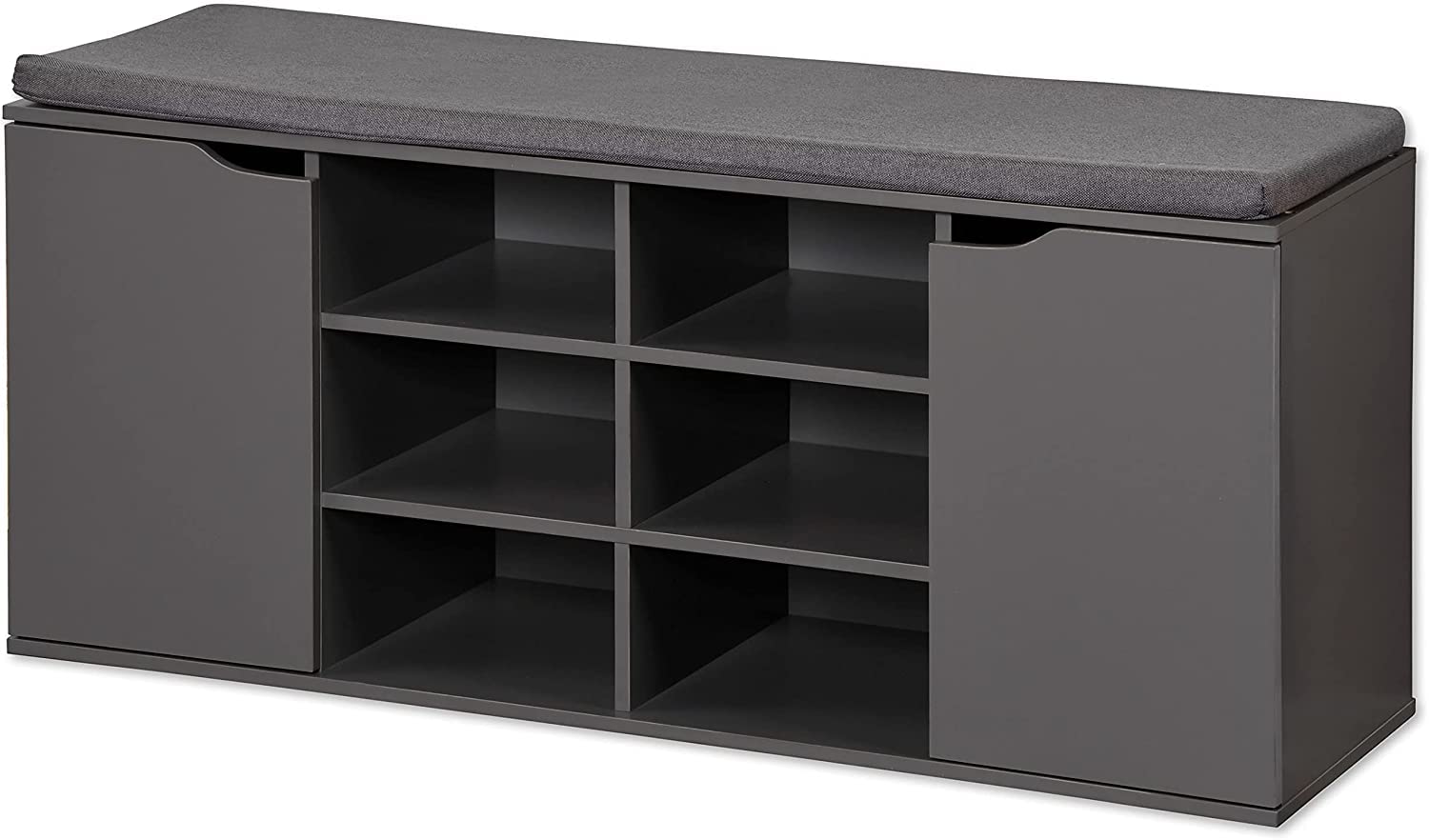 tectake® Multifunctionele Schoenenkast met Bank - Schoenenrek & Zitkussenbank voor de