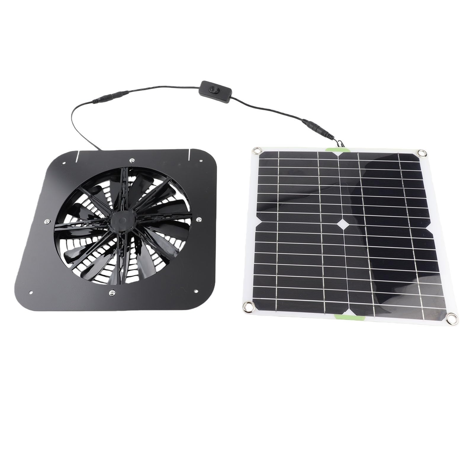 Rengue Ventilatore di Scarico Solare Ventilatore di Ventilazione | Silicone Monocristallino, Cavo di Commutazione, Adatto per Pollaio, Serra, e Soffitta