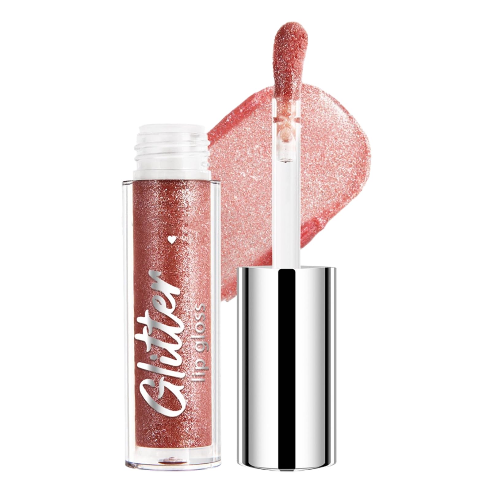 Shimmer Shine Lip Gloss for Women Long-Lasting Liquid Lipstick with Glitter Waterproof Comfortable Wear Type 02 One Size