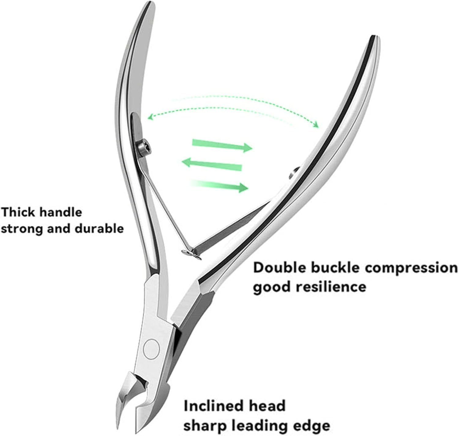 4 Piezas Alicate para Cutículas y Herramienta de Cortador de Cutículas,Removedor Profesional de la Cutícula y Empujador de Cuticulas,Pedicura y Herramientas de Manicura para Muerta y Cutícula