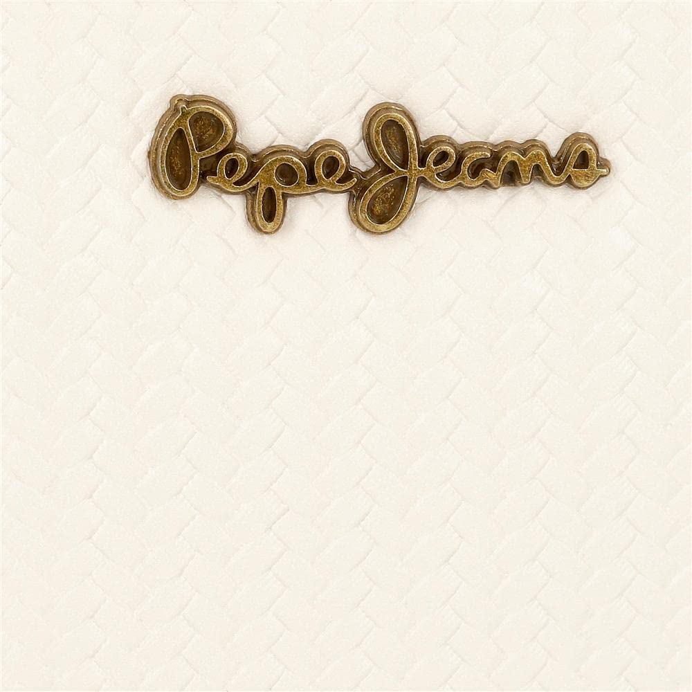Pepe Jeans Lena Monedero Tres Compartimentos Blanco 17,5x9,5x2 cms Piel sintética