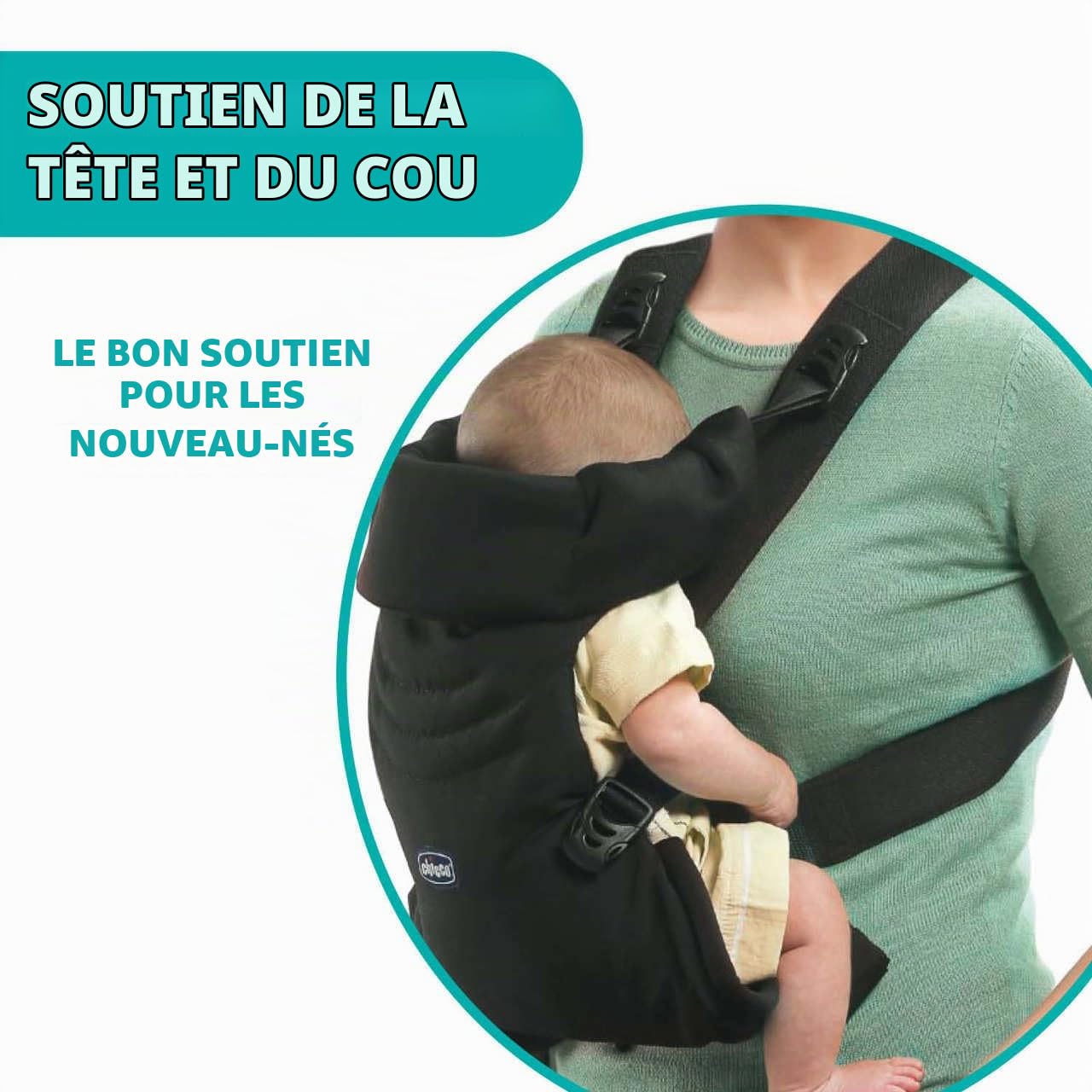 Chicco EasyFit Porte-bébé Ergonomique - Multi-Positions - Assise large - Convient à toutes les Morphologies - Idéal dès la Naissance - Moongrey