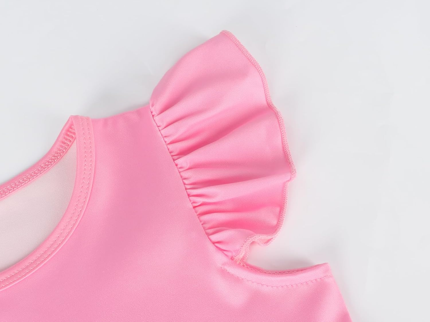 COTRIO Girls Casual Dresses Irregular Tulle Tutu Dress Formal Dress Ruffle Sleeve Skater Twirl Sundress Birthday Party Outfit - Image 8