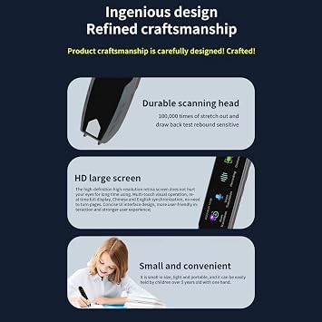 240 Dictionary, Translation, Scanning, Recording Pen Translator for Languages, Online Translation, Learning with System Interface in Chinese, English, Japanese, Korean, German
