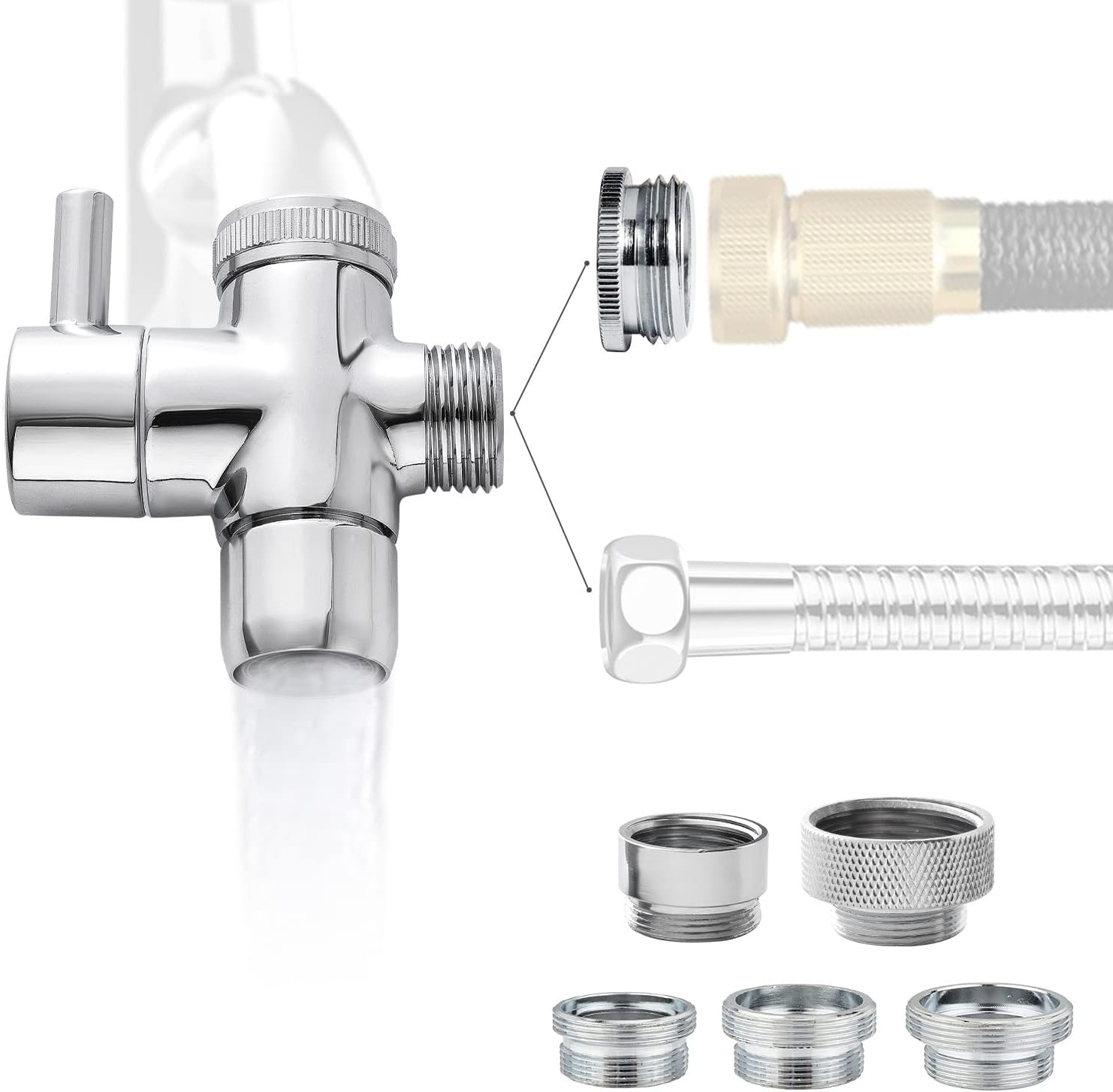 Sneatup Faucet Aerator Diverter to Garden Hose, Washer Hose