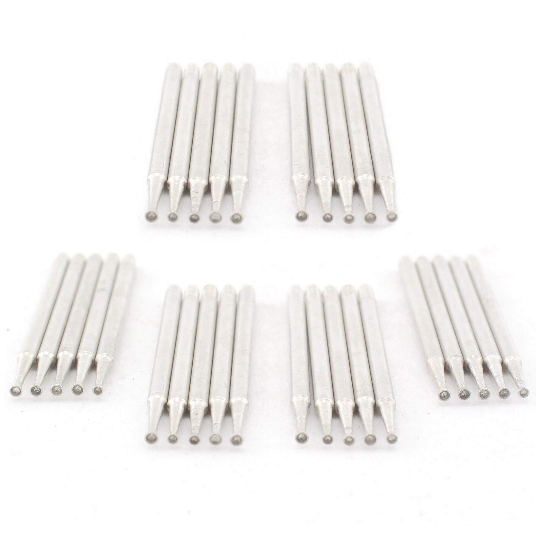 JINGLING Diamond Grinding Head 1.5mm Spherical CONCAVE Jade Carving Burrs 30Pcs