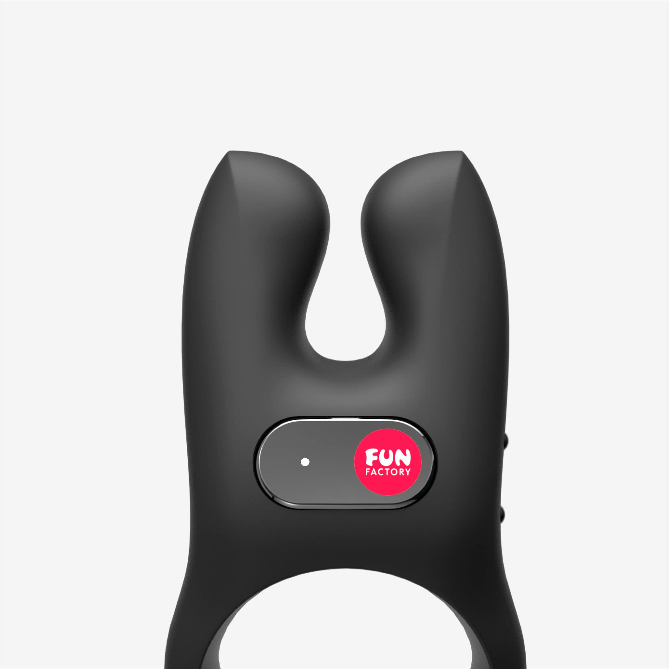 Fun Factory NŌS - Anello fallico vibrante | per il pene | con stimolatore del clitoride | Sex toy uomo e coppie | 5 modalità | Impermeabile (Black)
