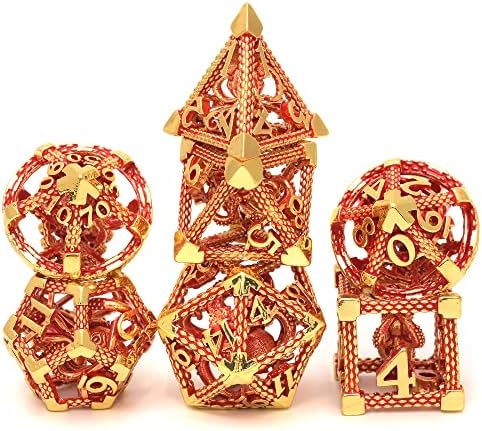DND Dice, Dungeons and Dragons Dice Sets Metal Polyhedral Dice Set Role Playing D&D Dice Hollow Cthulhu Dice Gaming D and D Dice for Table Game RPG Magic The Gathering Dice Pathfinder Shadowrun