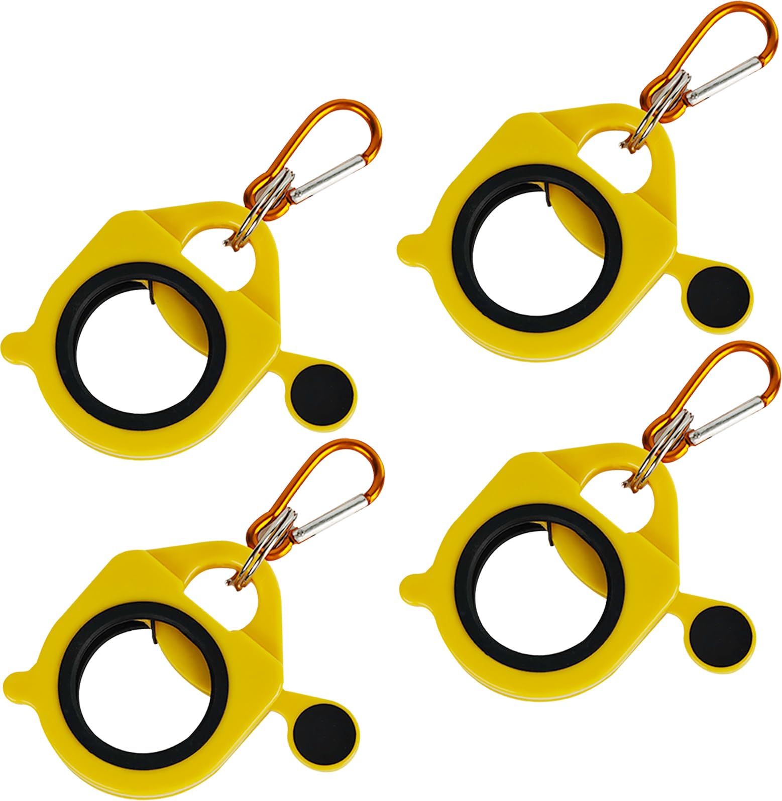 CNHABAGU Zip Tie Holder Organizer Cable Tie Organizer Holder for Tool Belt Strong Efficient Solution for Electrician Zip Ties Holder Reusable Simple Safety Cable Tie Holder (Yellow, 4 Pack)