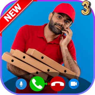 Incoming Video Call From Pizza Delivery Man Fake Video Voice Call & Texting Simulator | (NO ADS)