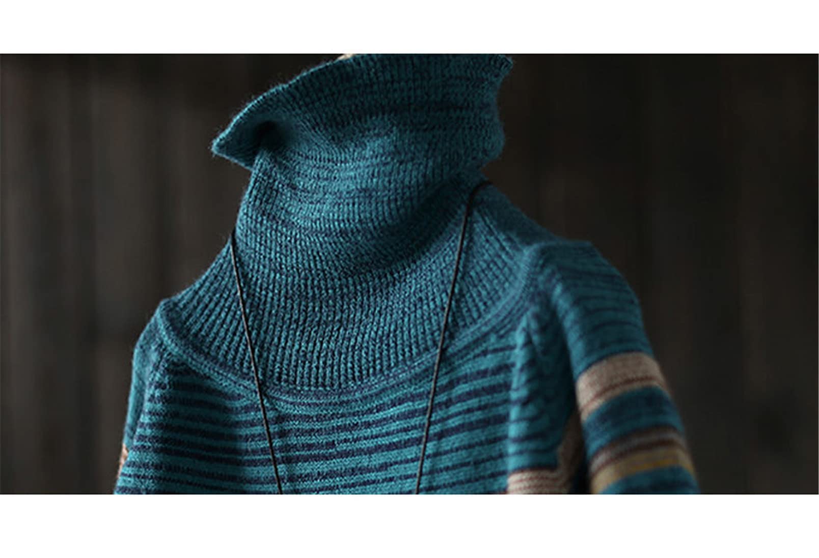 Damski sweter na co dzień wąski golf jednolity kolor zima podstawowe topy dziki długi rękaw pulower dół