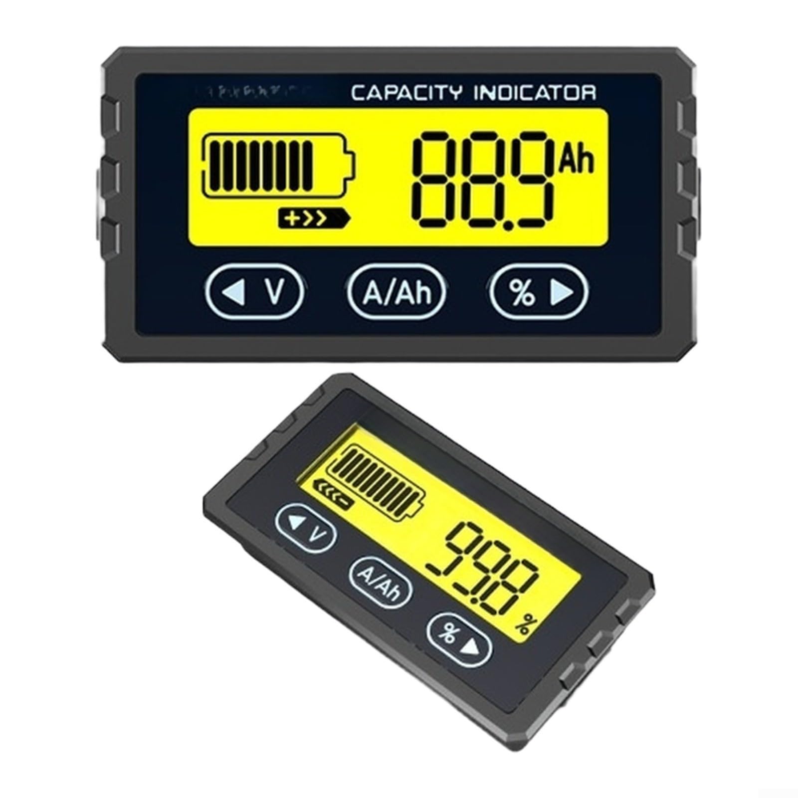 Voltímetro de litio Coulomb Contador 8-120V 0-150A Precisión ± 1,0% Tiempo Real Monitor para Vehículos Eléctricos Resistente al Agua Aluminio