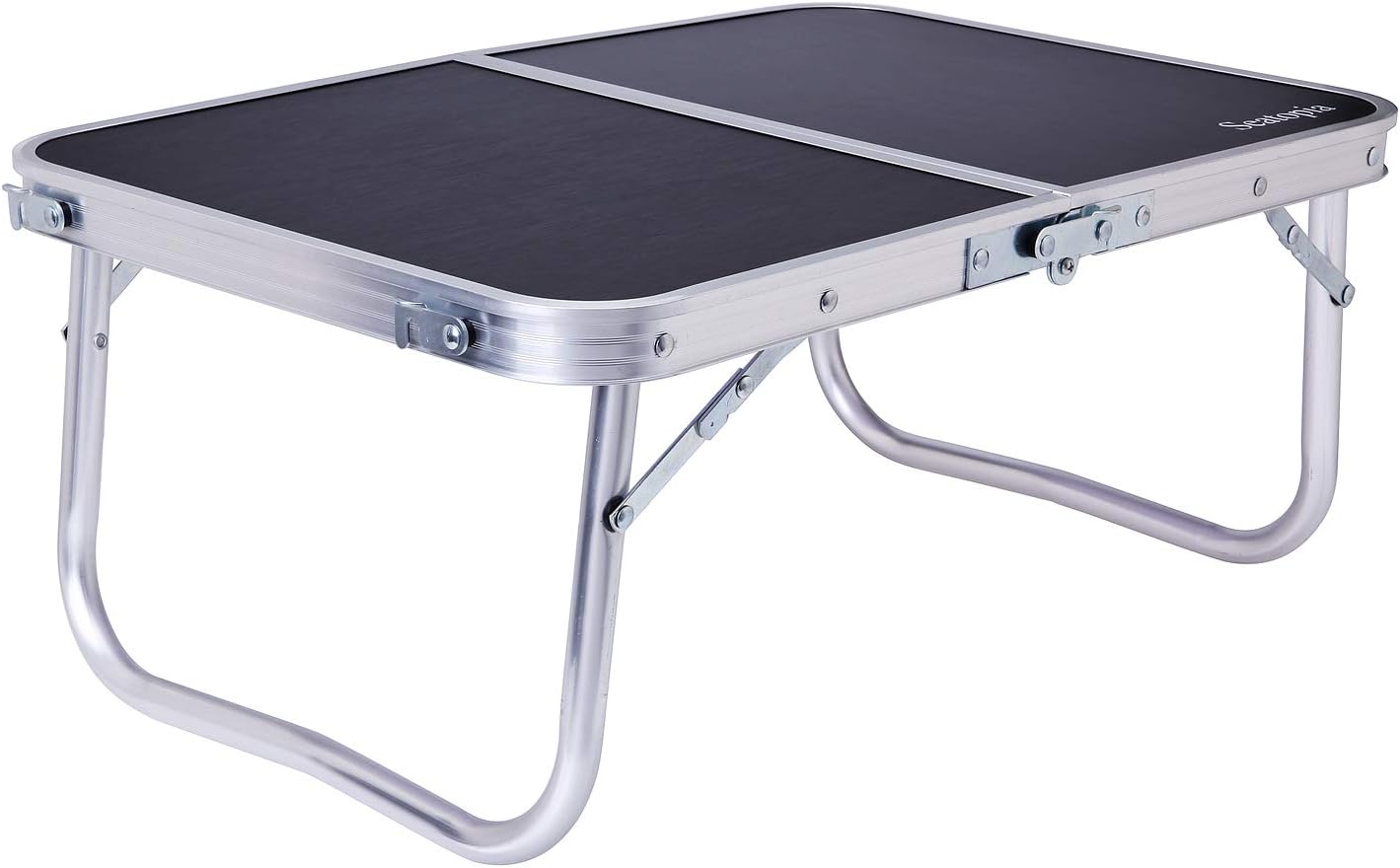 Seatopia Foldable Laptop Table,Small Folding Table, Bed Desk, Breakfast BedTray or Mini Camping Table,Portable,Multi-purposeand Lightweight-Black L24 xW15.7 xH10.4