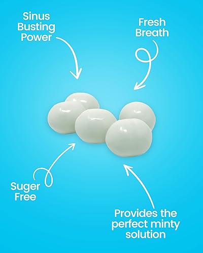 Miniatura 4 de Grenades Goma de mascar  Power Pack Ice  Goma de menta fuerte  Paquete de 3, 90 piezas  Paquete de sabor a menta (Super-Uber menta, menta y