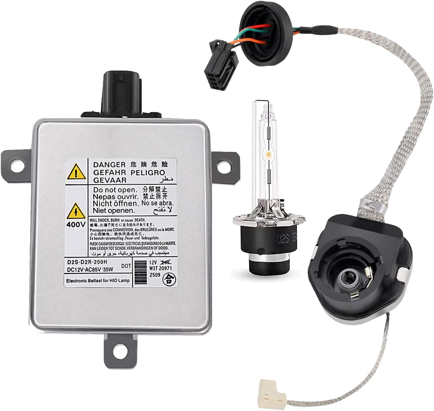 W3T19371 Xenon HID Headlight Ballast with Igniter D2S Bulb Replacement for Acura TL TL-S TSX ILX ZDX RDX Honda CR-Z Odyssey Mazda CX-5 CX-9 Mitsubishi Outlander Lancer Evolution W3T15671 W3T16271