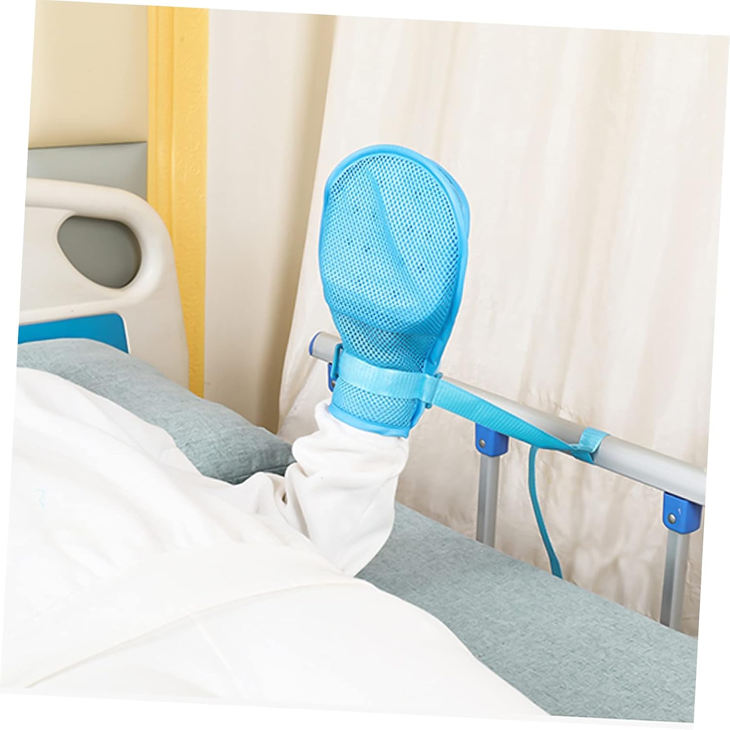 Generic 2Pcs Breathable Hand Control Mitts Comfortable Hand for Patients Design Prevents Finger Harm for Long Term Wear