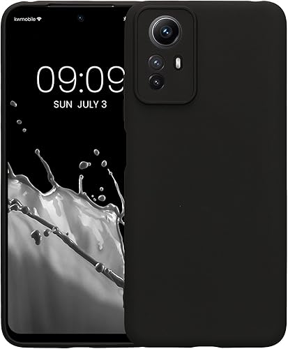 Miniatura 5 de kwmobile Funda compatible con Xiaomi Redmi Note 12S - Funda protectora delgada de TPU para teléfono - Acabado mate suave - Negro mate