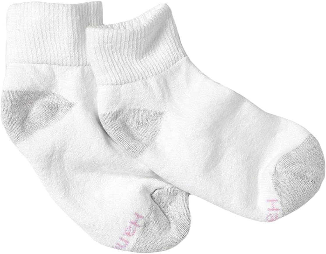 Hanes Cushioned Women's Ankle Athletic Socks 10Pack_White
