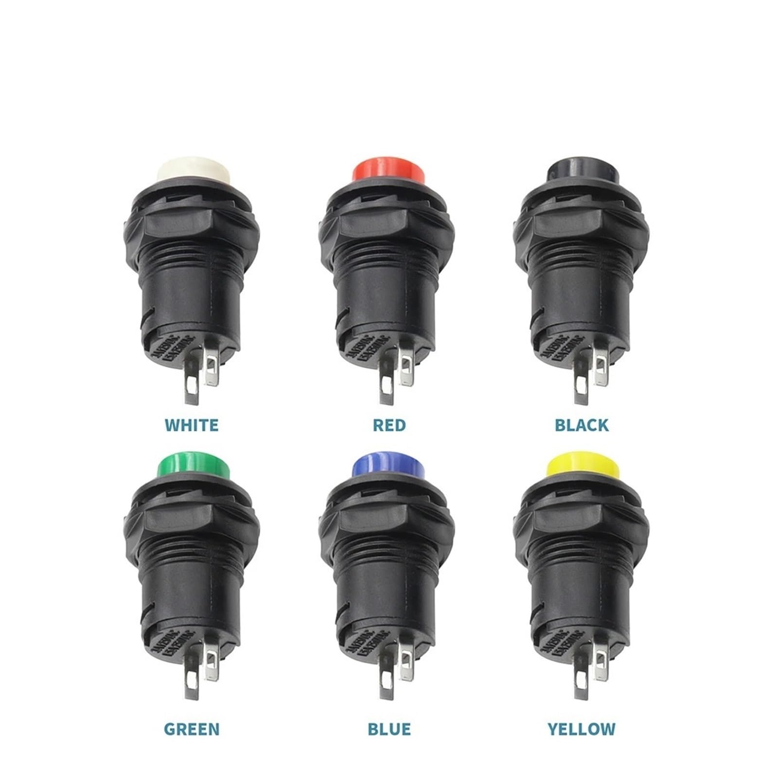 Interruptores de botón momentáneos de 100 piezas DS228 DS428 - Interruptores de encendido/apagado de autobloqueo de 12 mm for proyectos electrónicos(Green,Momentary)