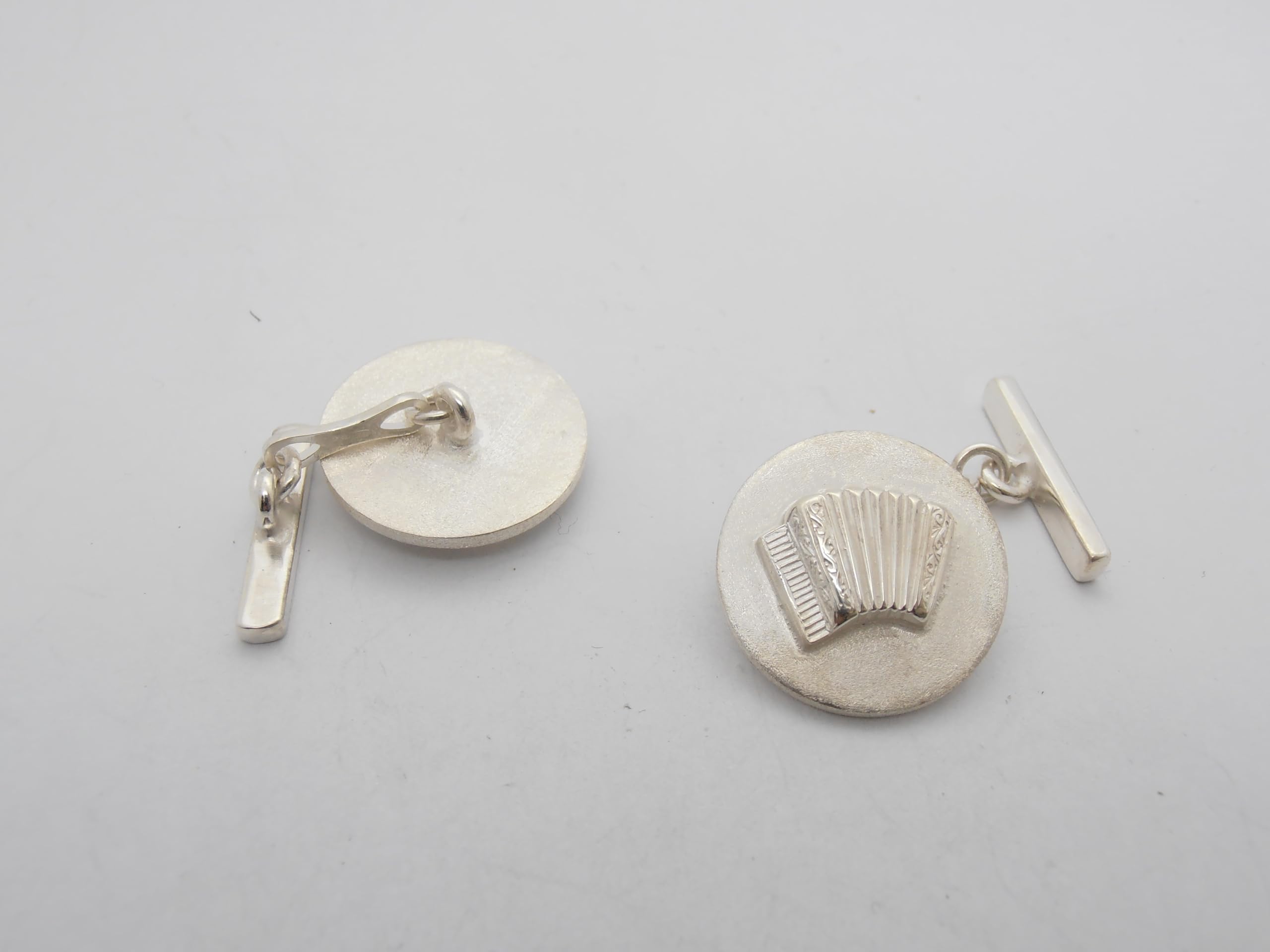 Fisarmonica : Gemelli in Argento 925 - Strumento Musicale - Musicista - Musica
