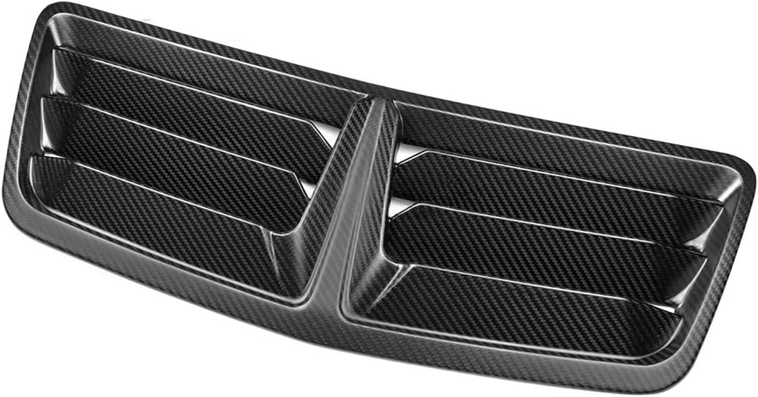 Compatible With Ford Mustang GT Dark Horse S650 2024 2025 Replacement Carbon Exterior Car Front Engine Hood Bonnet Scoop Vent Cover Trim(Gloss Carbon)