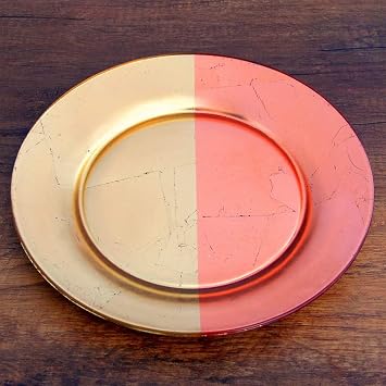GILT DEMI Gold/Rose Dinner Plate