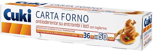 Cuki Carta Forno antiaderente su entrambi i lati - 50 metri - larghezza 36 cm - 1 confezione - 1