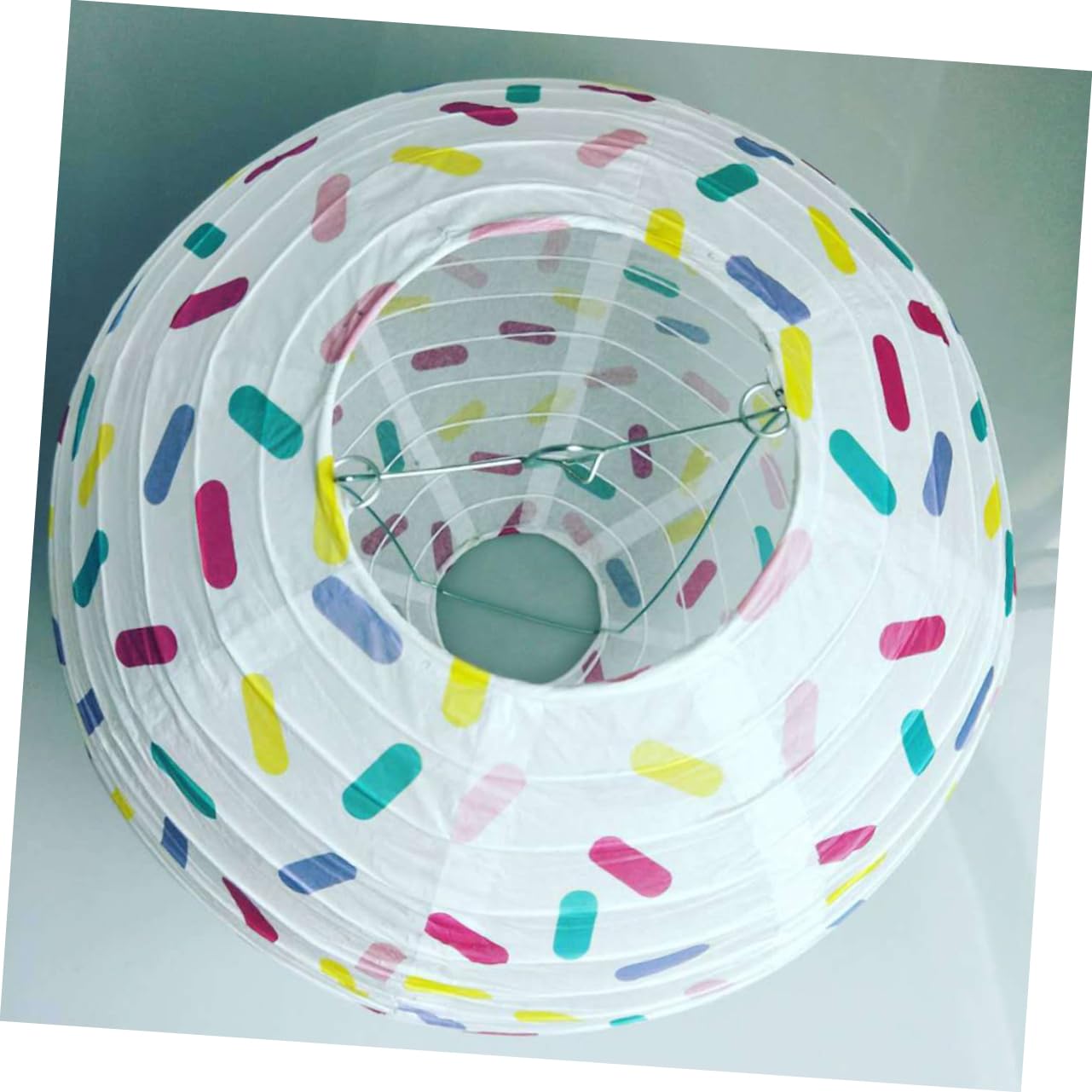 HOMSFOU 12stücke Bunte Donut-papierlaternen Für Junge Mädchen Handgemachte Hängende Laternen Für Partys Festlichkeiten Dekoration Und Kunstkurse Jeweils Jeder Farbe
