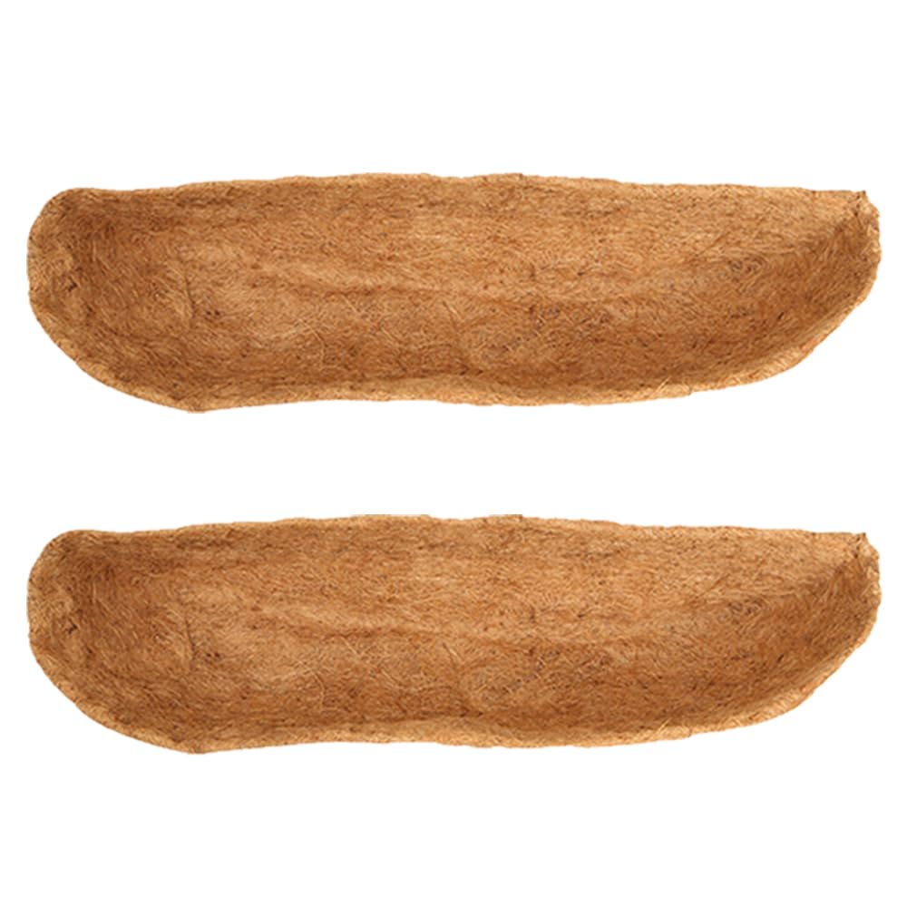 Tudegy Coco Coir Wall Trough Liner,Wall-mounted Coco Liner Trough,Reusable Natural Coconut Liner Roll,Fiber Mat for Hanging Baskets Replacement,for Wall Mounted Basket Planters (2PC, A 36 inches)