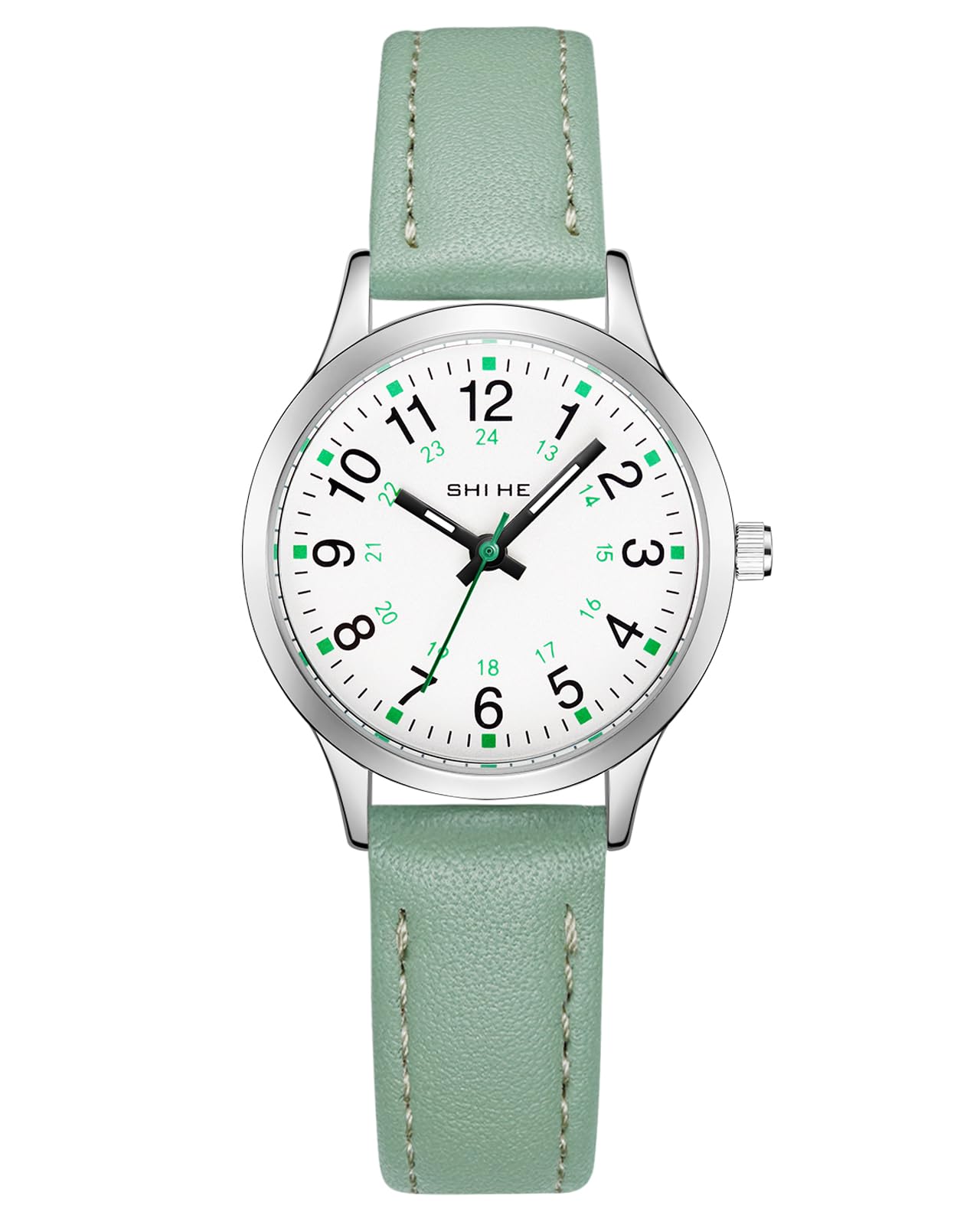 CIVO Montre Enfant Fille Garcon 5-14 Ans: Analogique Cadran Facile à Lire avec Grands Chiffres - Montre d'apprentissage Étanche Bracelet en Cuir - Cadeaux d'anniversaire pour Enfants