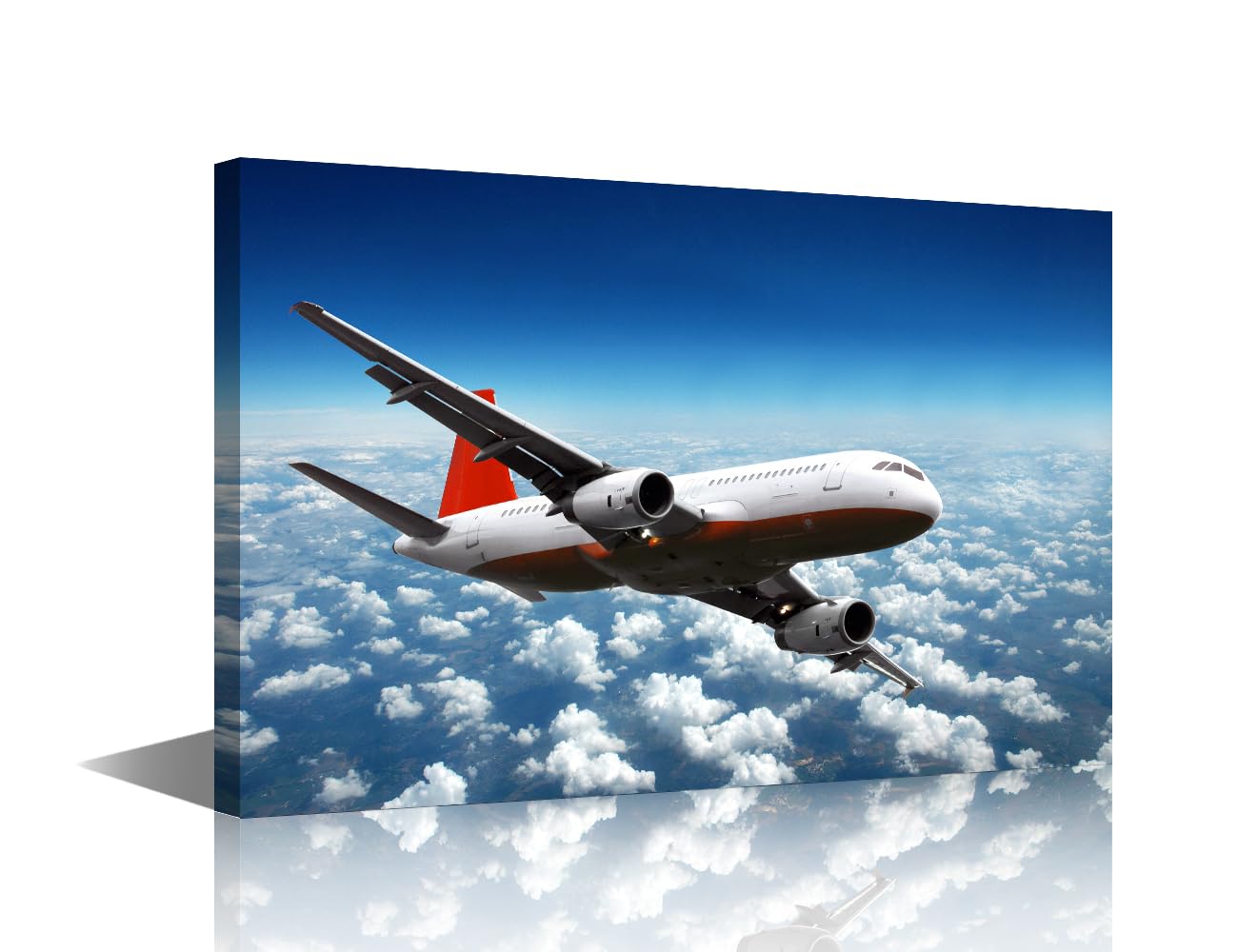 Transport Wall Art Aircraft Canvas Wall Art 1 Panels Air Transportation Posters Physical Distribution Pictures Print on Canvas for Living Room Bedroom Wall Decoration, 36" Wx24 H