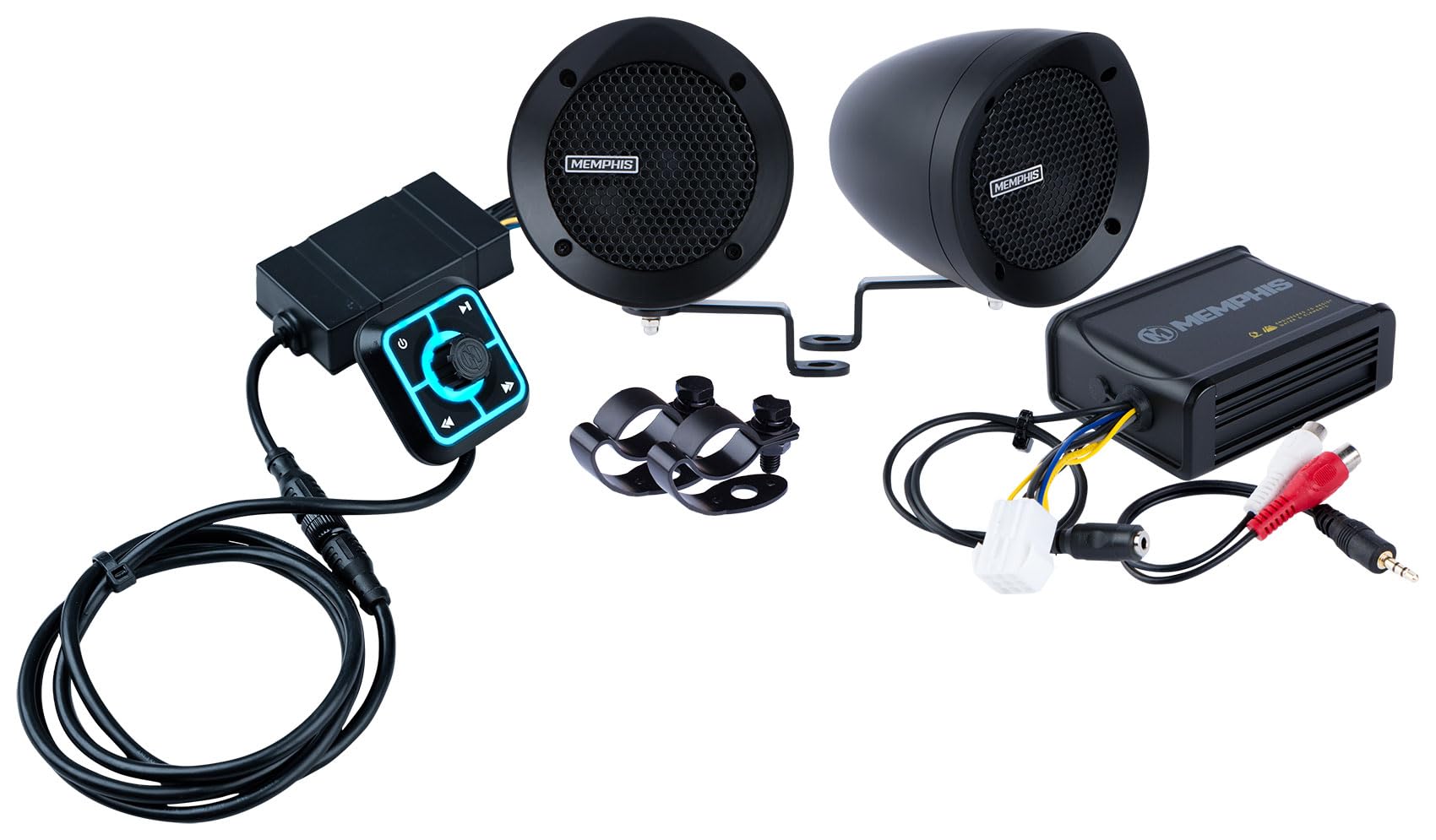 Amazon.com: Memphis Audio MXABMB2BT Two Handlebar Speakers w