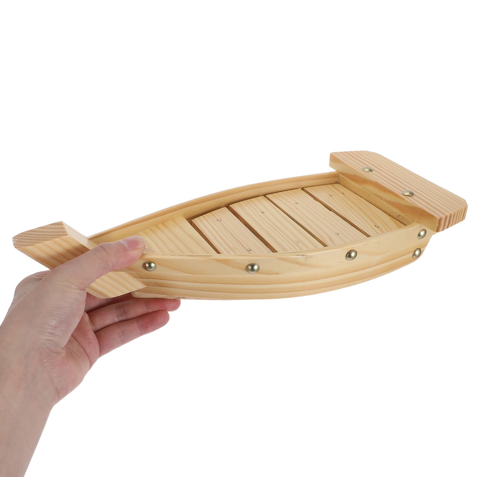 HEMOTON Bois Plat de Sushi, Style Japonerie, Forme Bateau