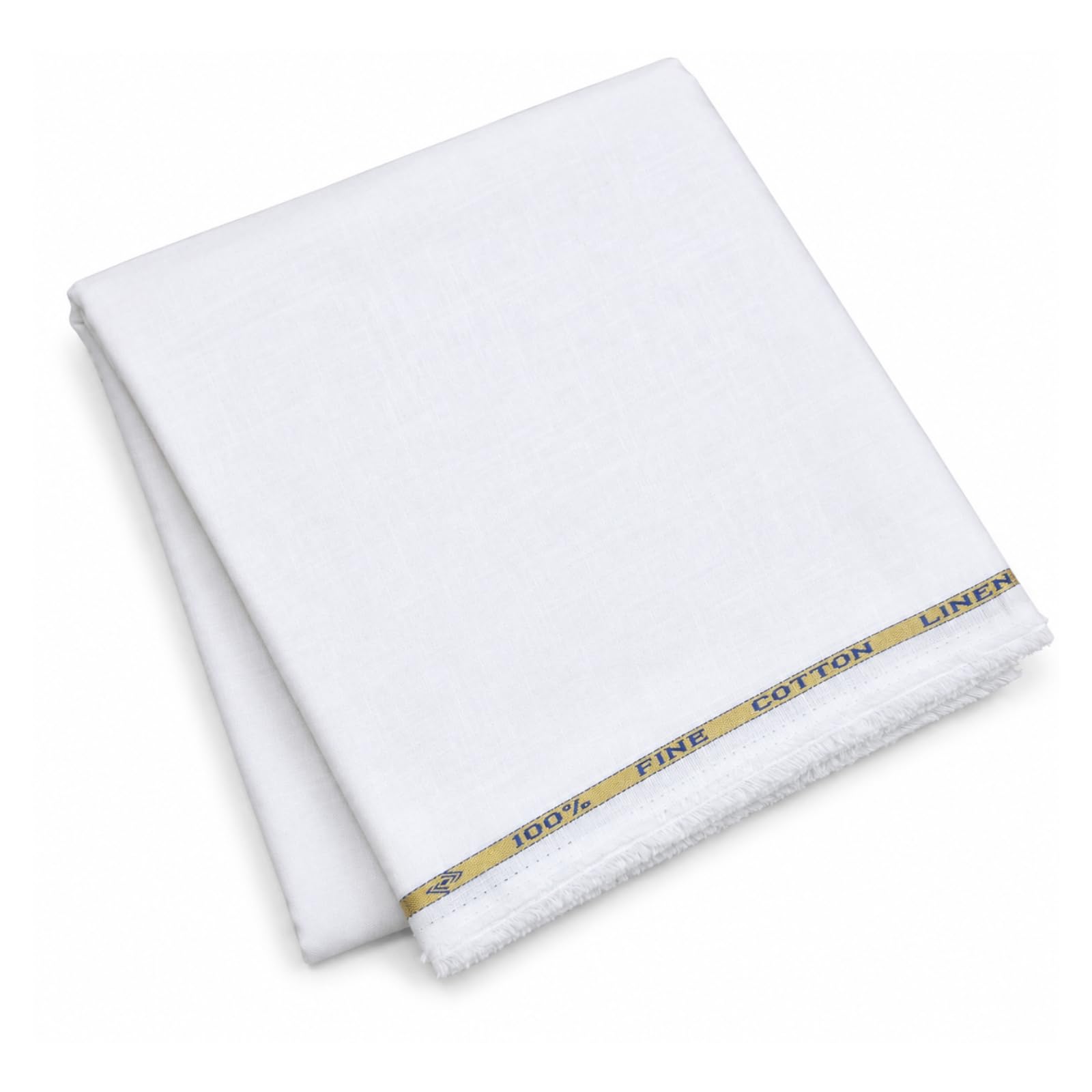 reelent Linen Cotton Blend Plain White Fabric | 70 LEA | Unstitched Kurta Pajama Material | 3.5 Meter-picture-33