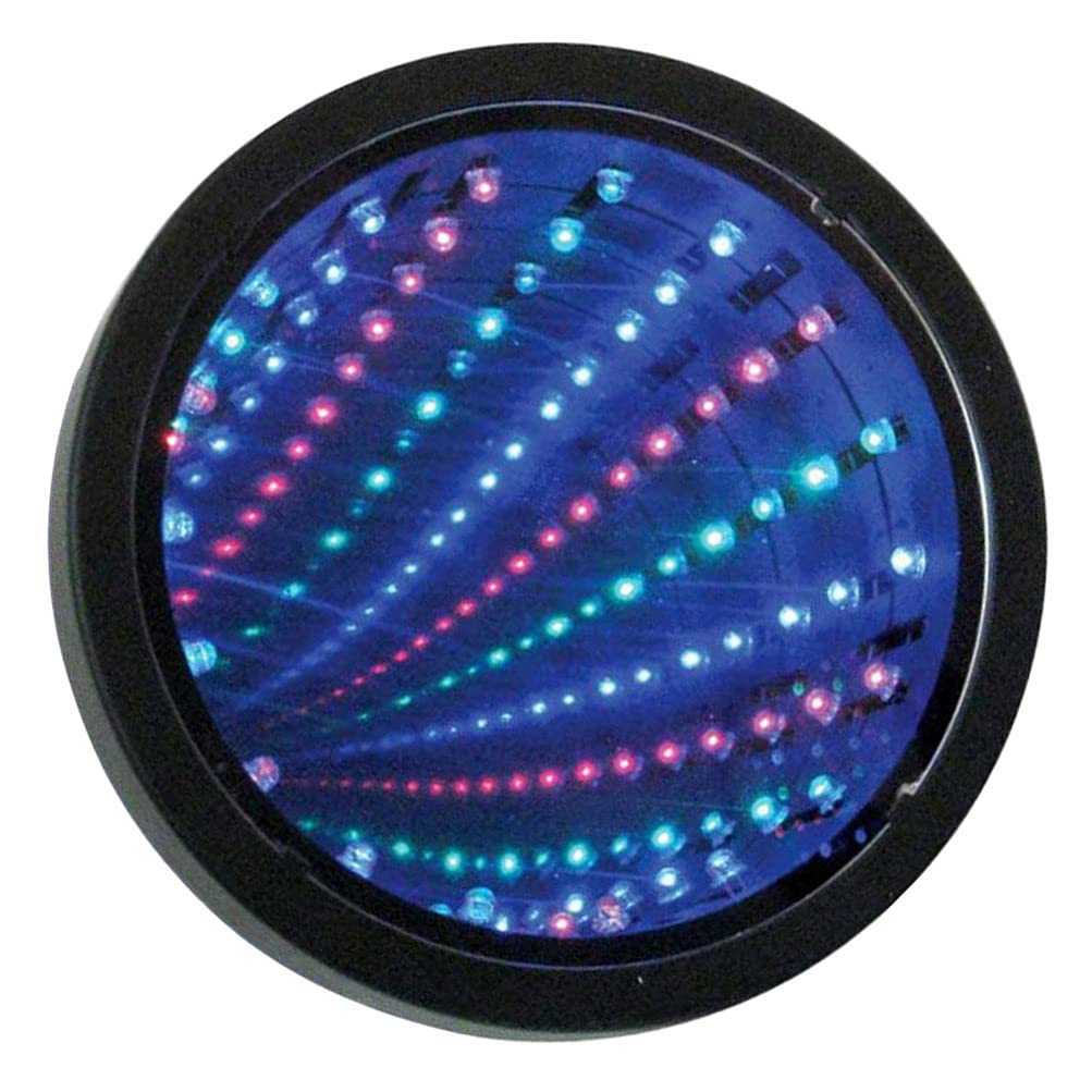 ELBME Mirror Tunnel Light Led Night Light 3D Mirror Wall Hanging Lights Desktop Lamp Wedding Festival Party Decoration Light Sign Illusion Night Light Without Battery