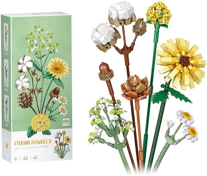 SCTCACR Mini bloque 1657 1658 1659 1660 1661 1670 1671 1672 Juguetes de construcción para niños, ladrillos, flores, rompecabezas, maceta, plantas,