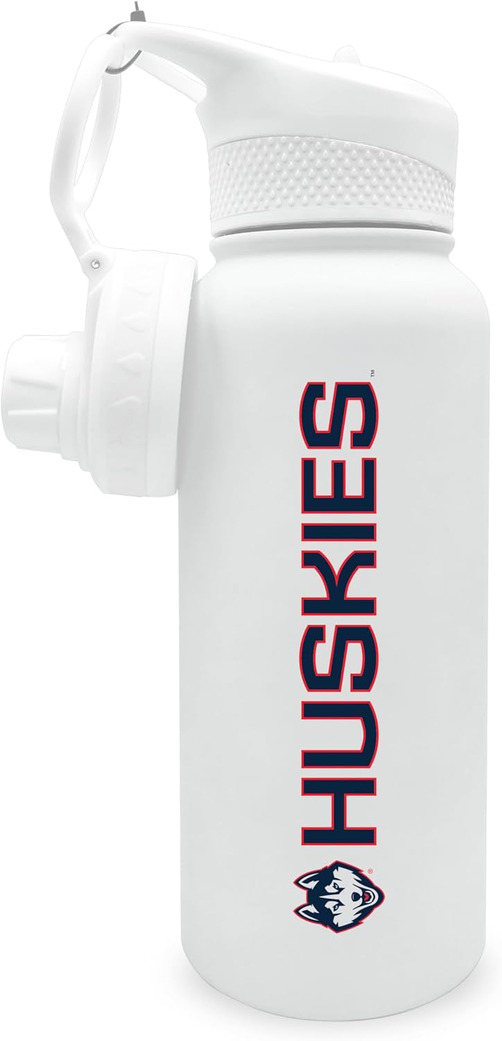 The Fanatic Group University of Cincinnati 34oz Stainless Steel Bottle with 2 Lids - Black