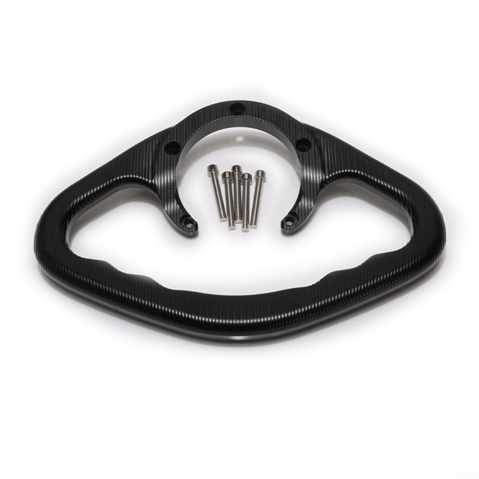Poignée de réservoir de moto Barre de préhension de Sécurité Rail de Support passager pour Yamaha FZ1 FZ6 pour YZF R1 R6 MT-07 pour MT-09 Aluminium (Noir)
